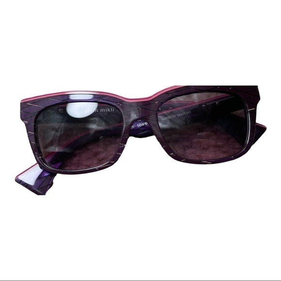 Alain MIKLI SUNGLASSES Women’s VIOLET DIAMOND / VIOLET GREY GRAD - Picture 4 of 10